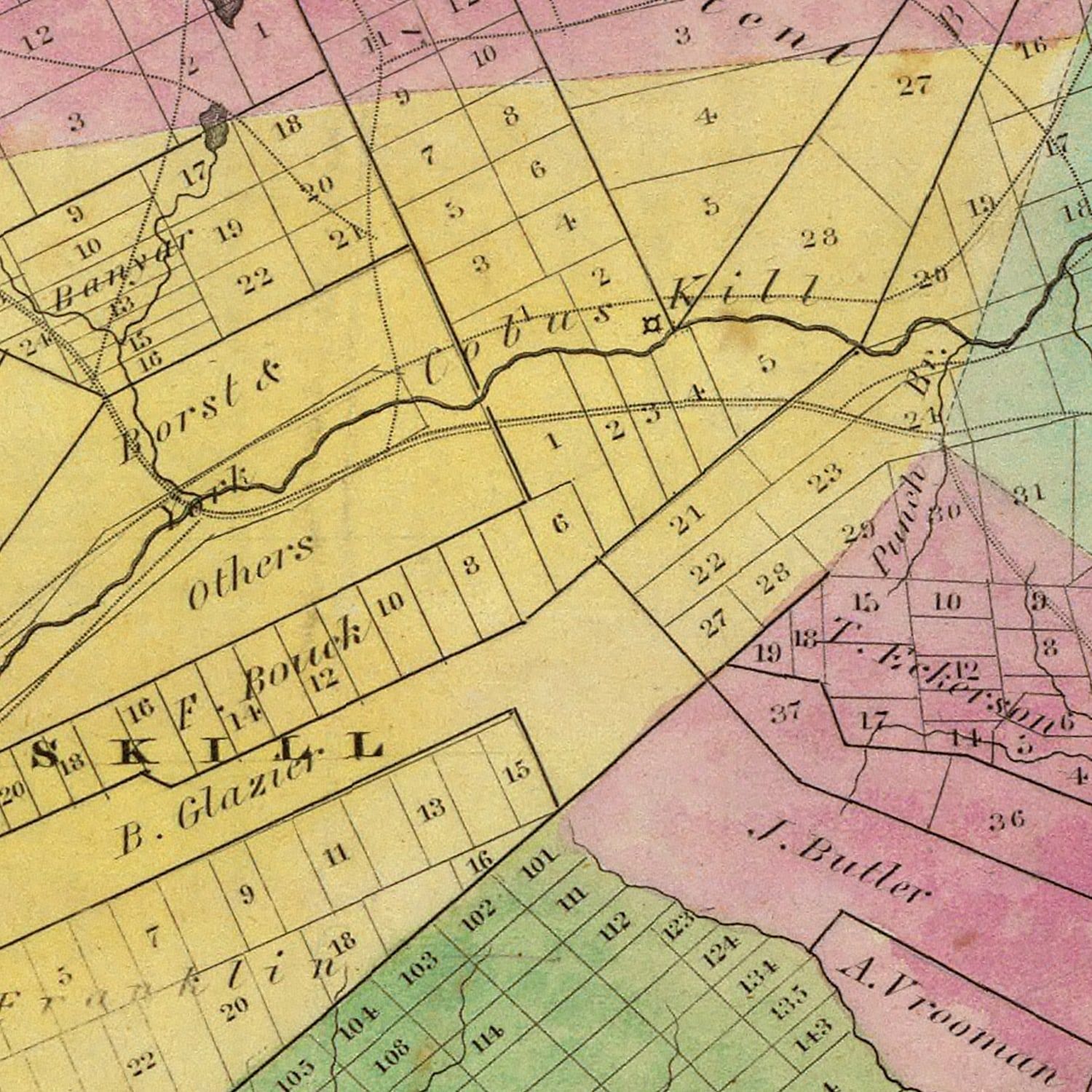 Vintage Map of Schoharie County, New York 1829