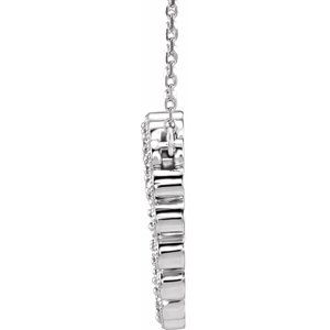 Platinum 1/5 CTW Natural Diamond Circle 16-18" Necklace