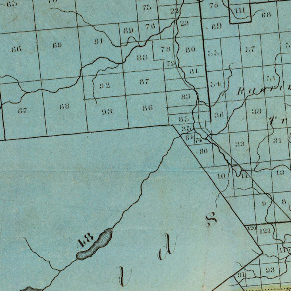Vintage Map of Essex County, New York 1829