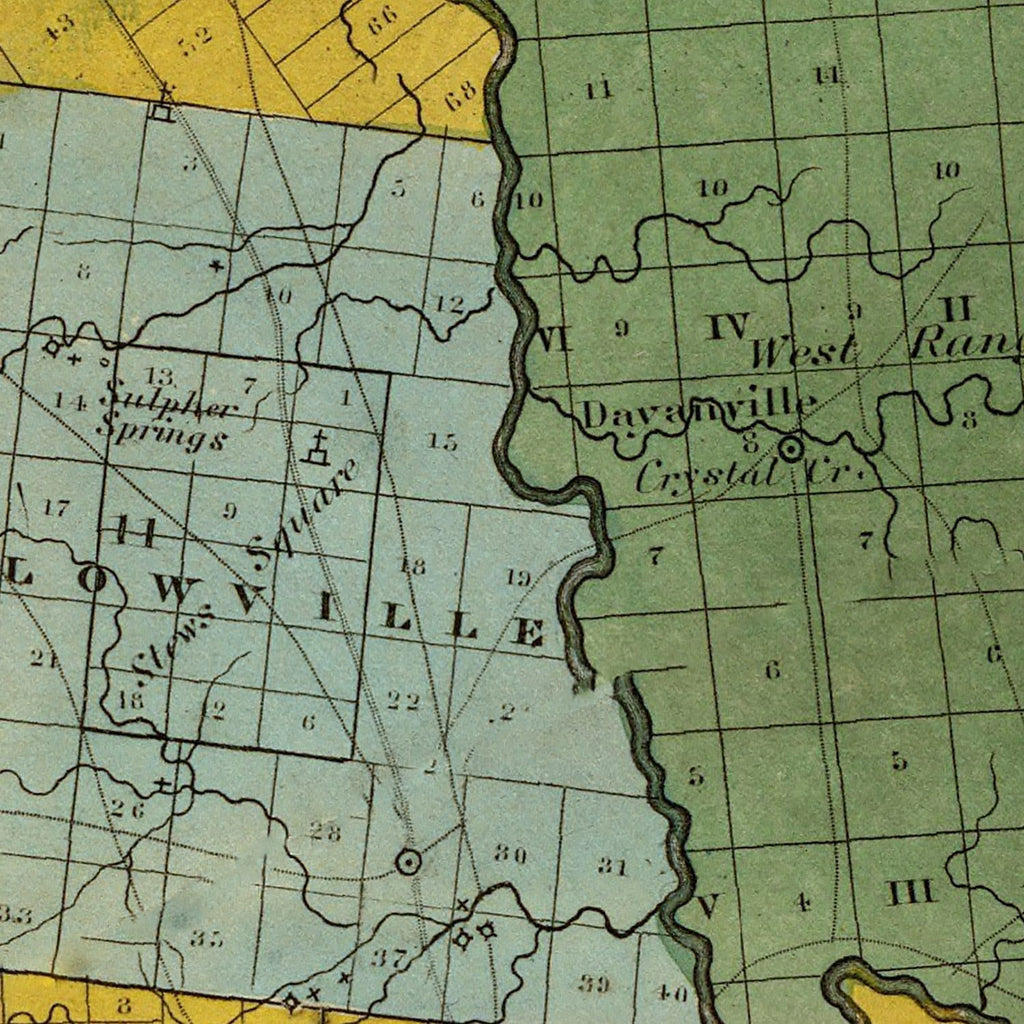 Vintage Map of Lewis County, New York 1829
