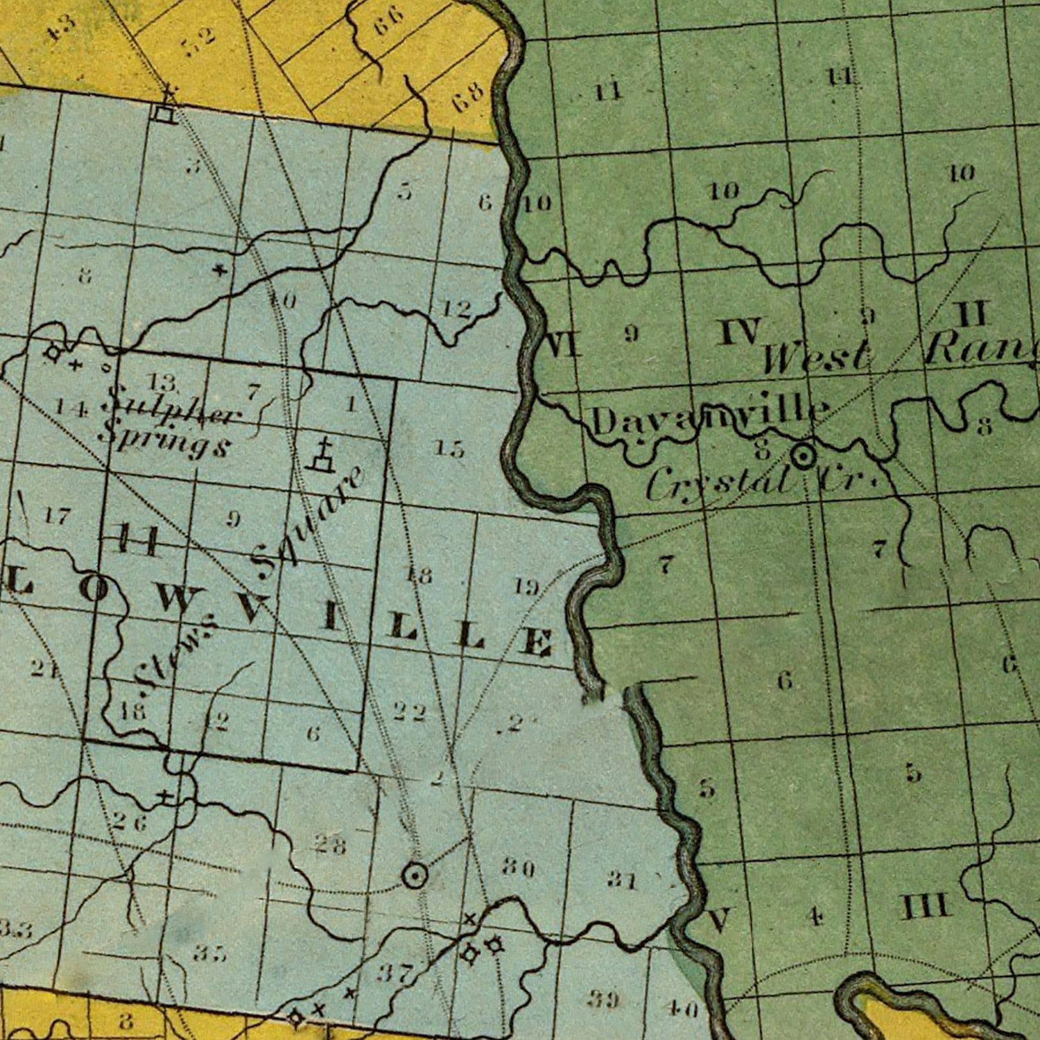 Vintage Map of Lewis County, New York 1829