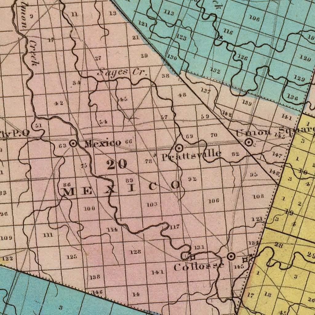 Vintage Map of Oswego County, New York 1829