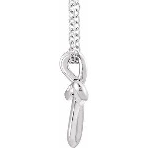 Sterling Silver .015 CTW Natural Diamond Cross 16-18" Necklace