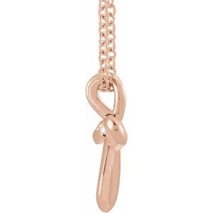 14K Rose Gold .015 CTW Natural Diamond Cross 16-18" Necklace
