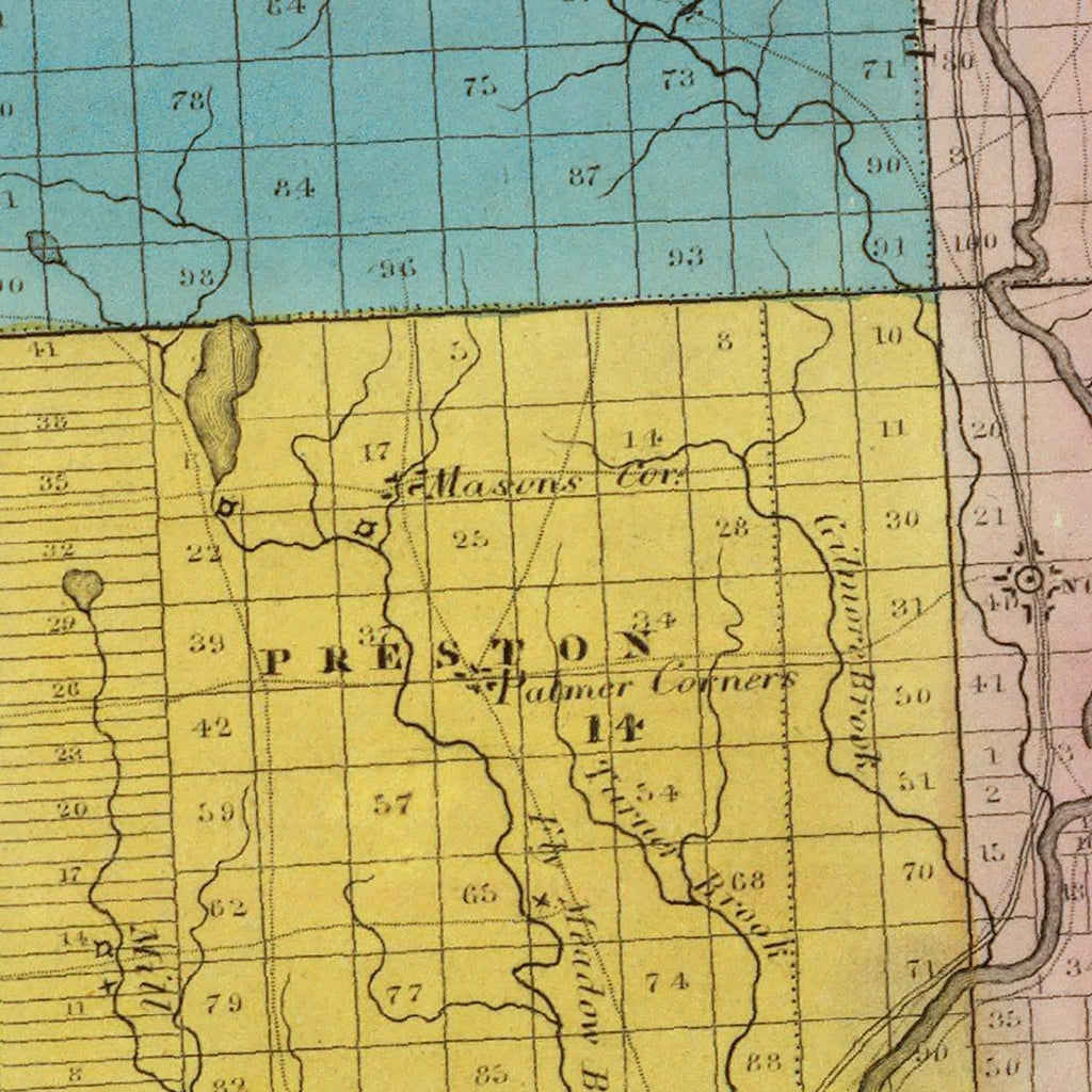 Vintage Map of Chenango County, New York 1829