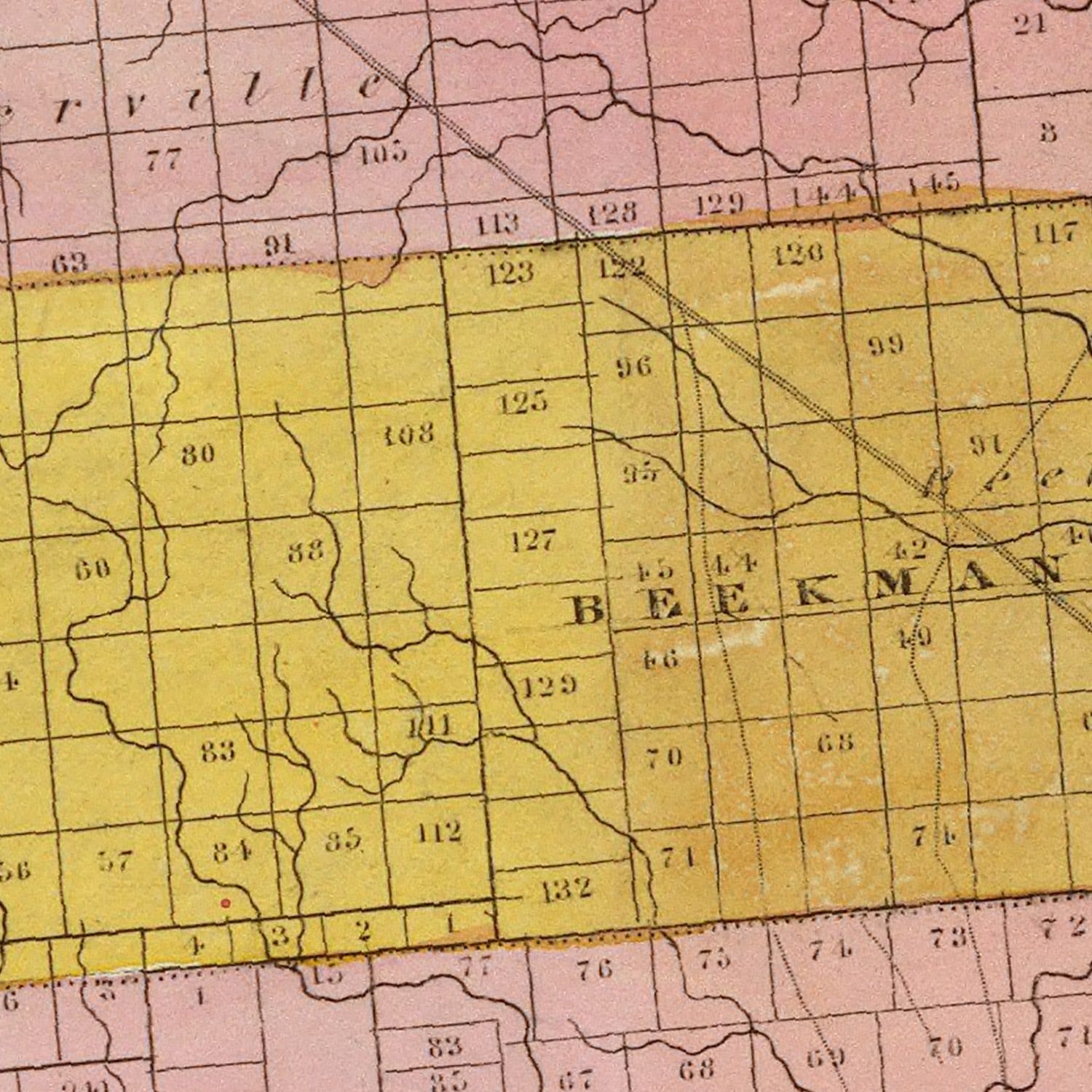 Vintage Map of Clinton County, New York 1829