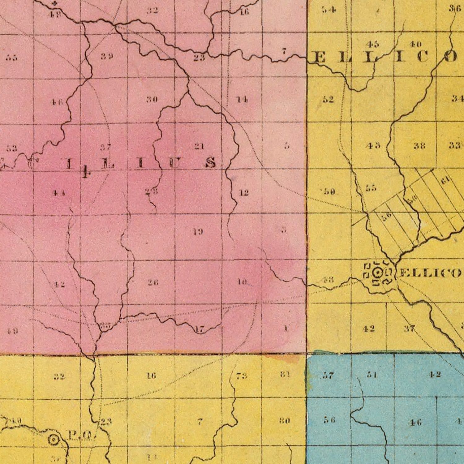 Vintage Map of Cattaraugus County, New York 1829