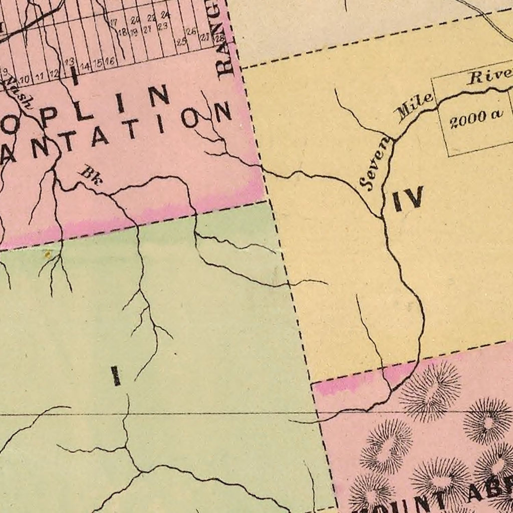 Vintage Map of Franklin County, Maine 1885