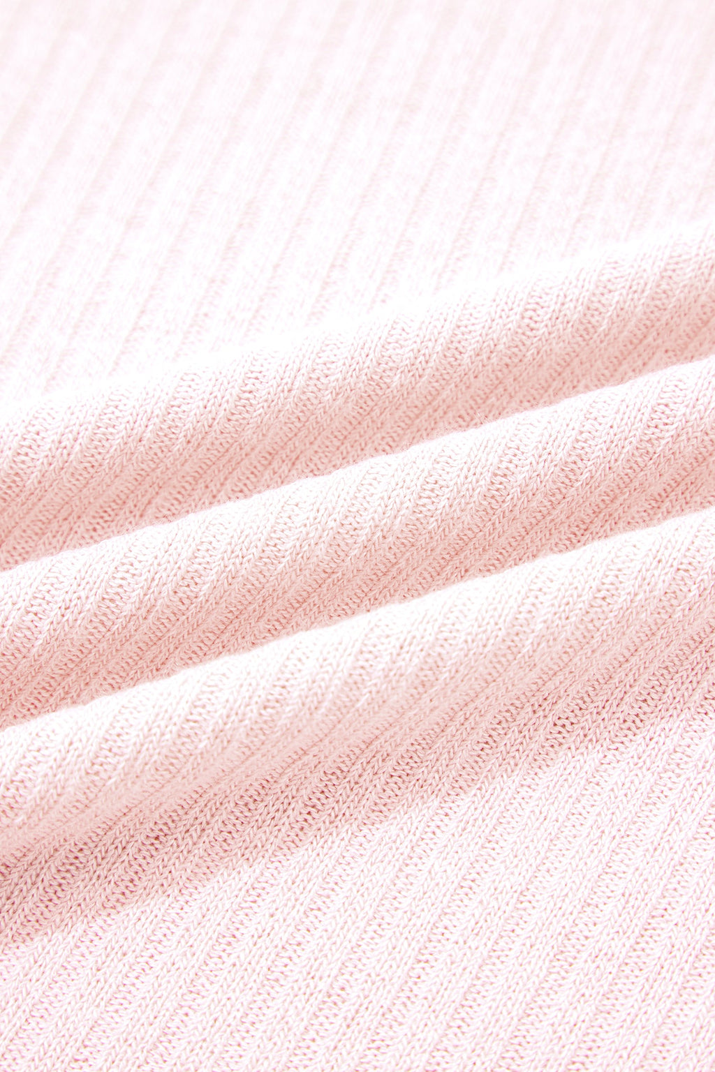 Solid Ribbed Knit Collared V-Neck Tee