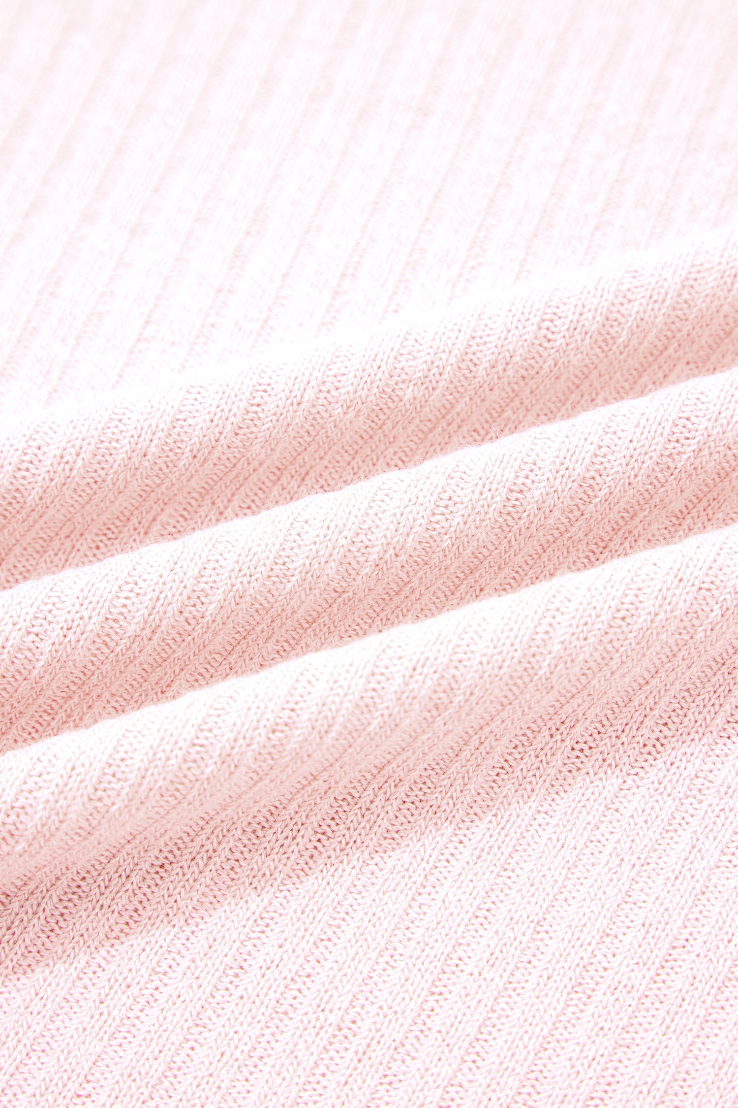 Solid Ribbed Knit Collared V-Neck Tee