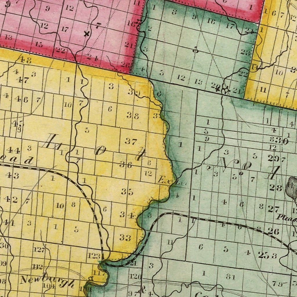 Vintage Map of Sullivan County, New York 1840