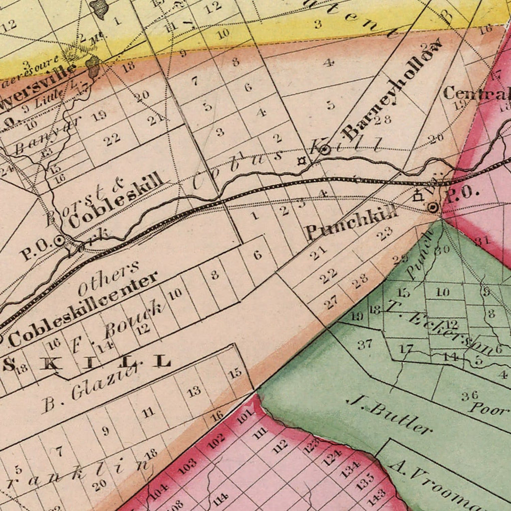 Vintage Map of Schoharie County, New York 1839