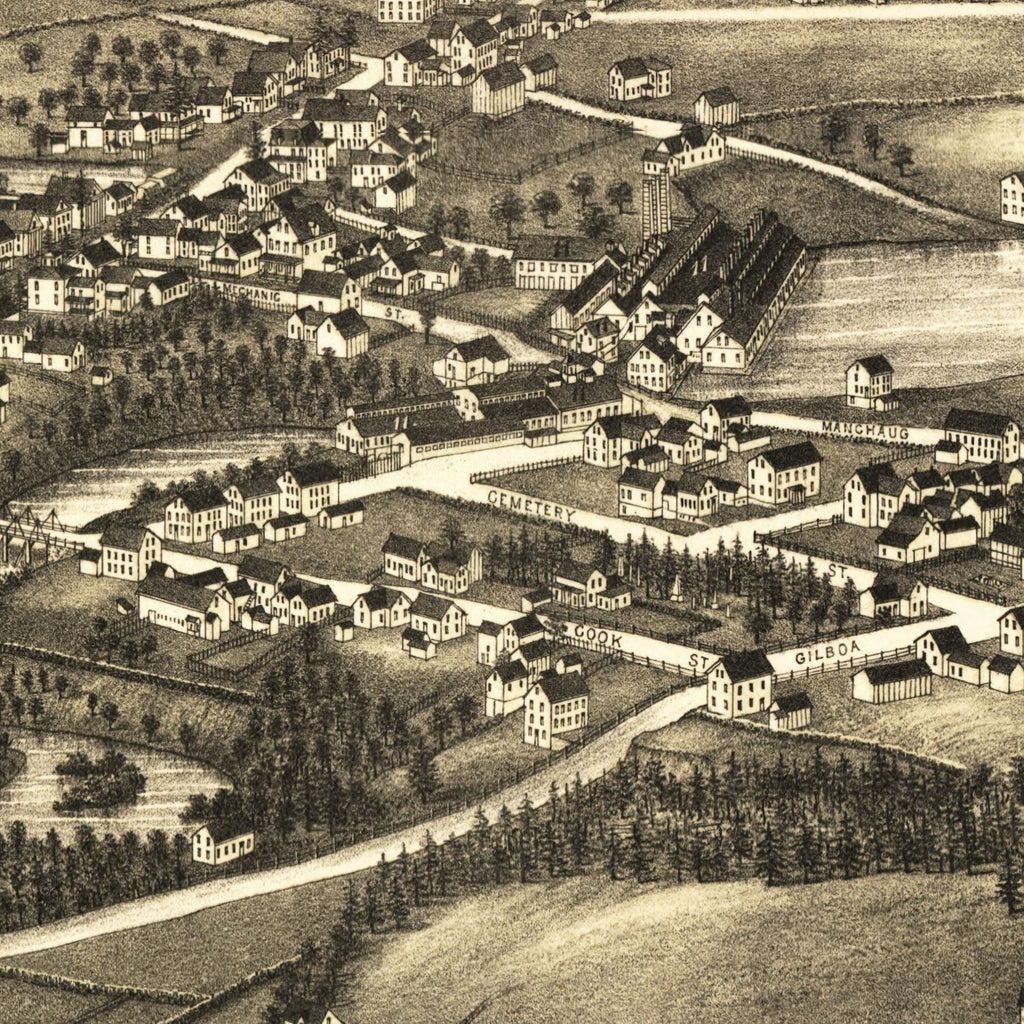 Vintage Map of East Douglas, Massachusetts 1886