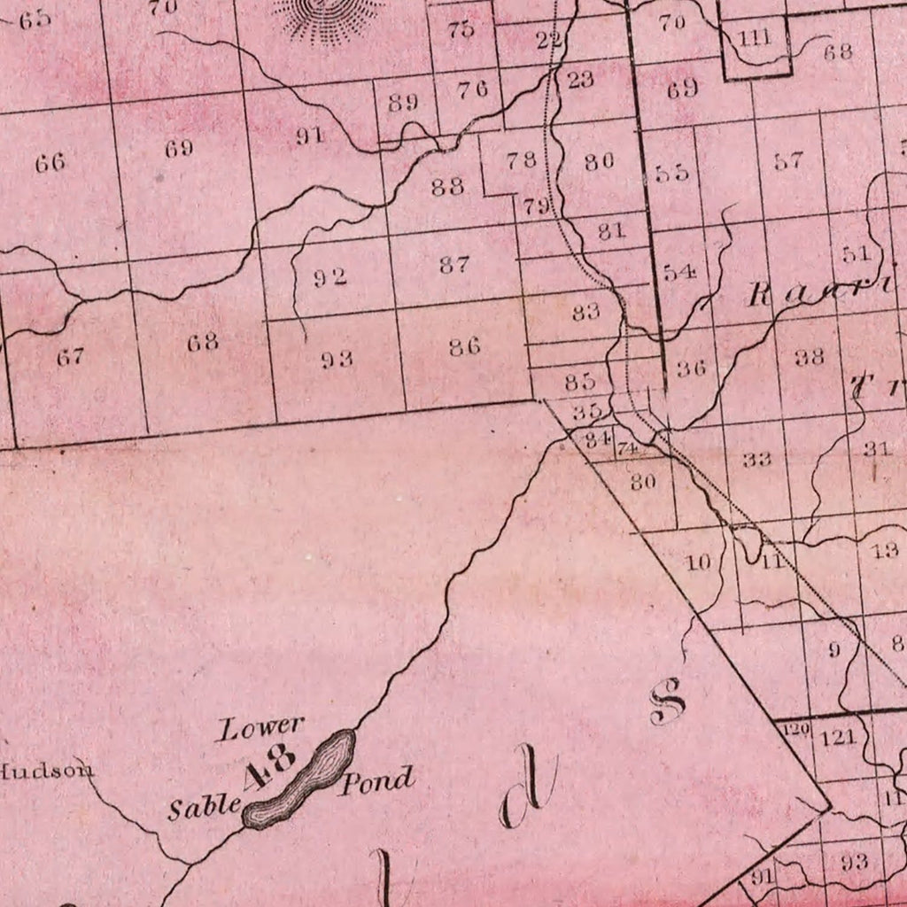 Vintage Map of Essex County, New York 1840