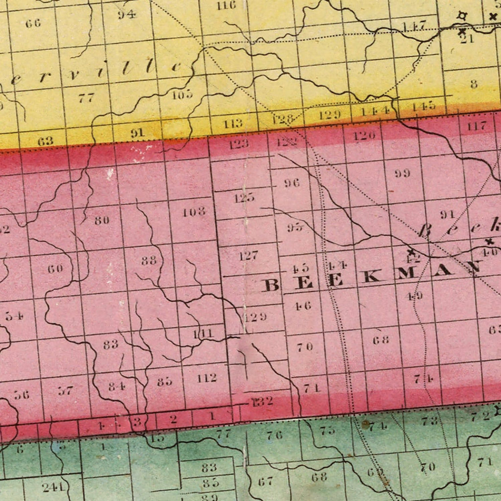 Vintage Map of Clinton County, New York 1840