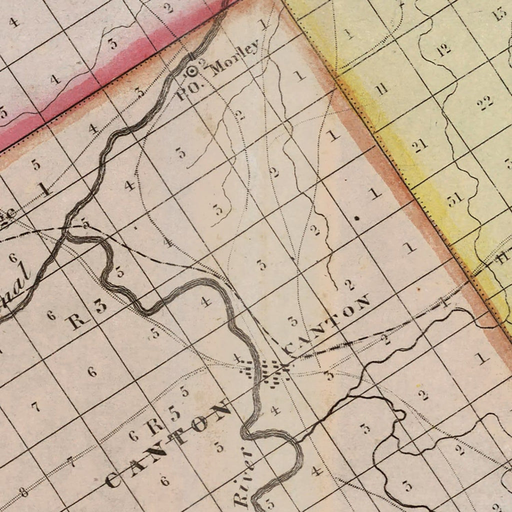 Vintage Map of St. Lawrence County, New York 1840