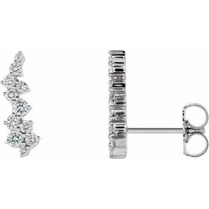 14K Yellow Gold 1/3 CTW Natural Diamond Ear Climbers – image 4