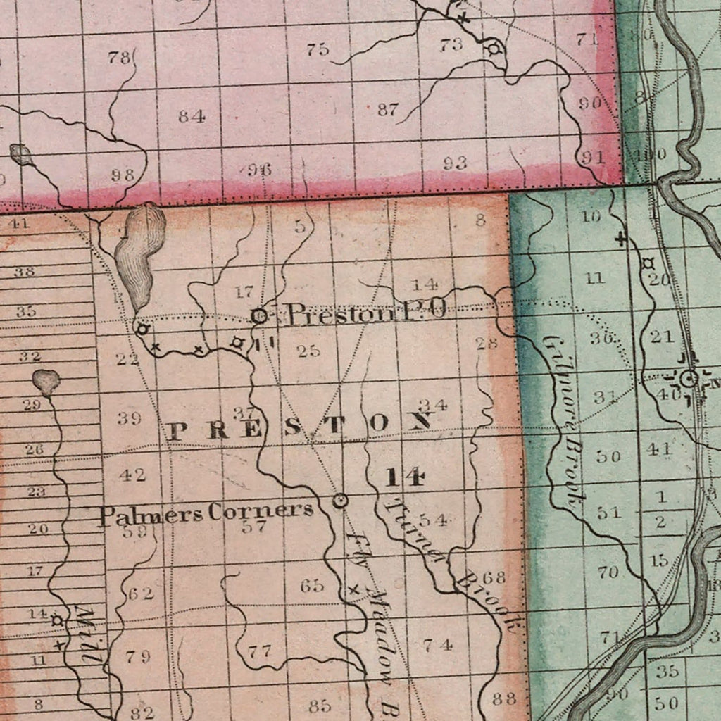 Vintage Map of Chenango County, New York 1840