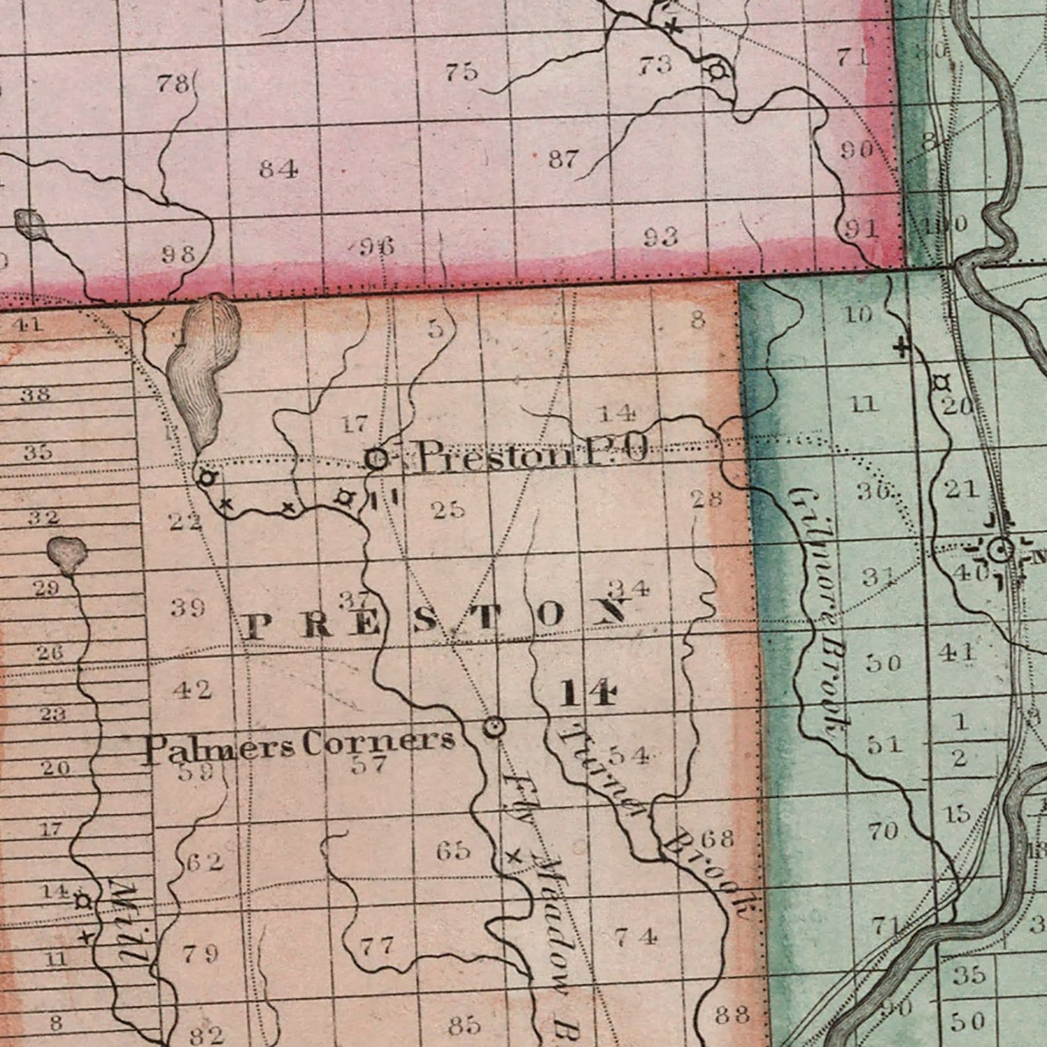 Vintage Map of Chenango County, New York 1840