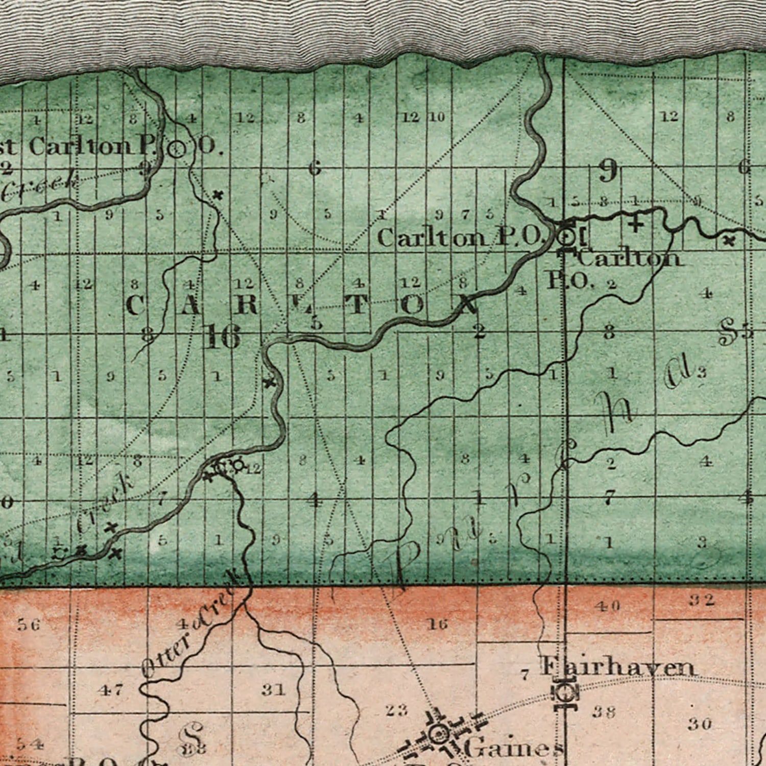 Vintage Map of Orleans County, New York 1840