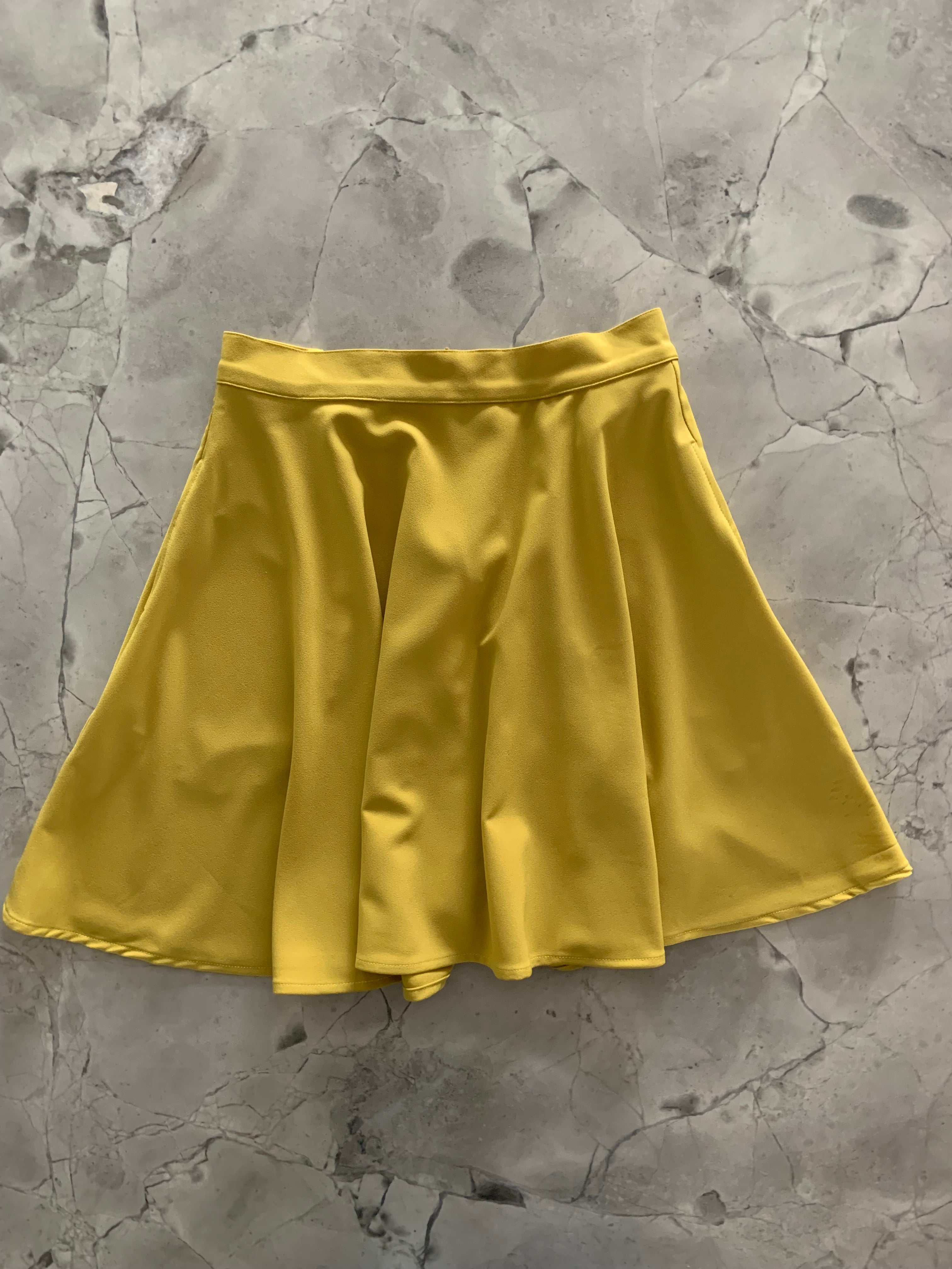 Chartreuse Skater Skirt