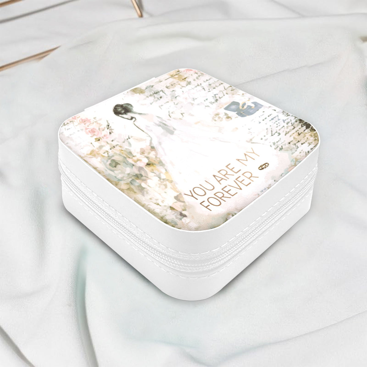 You Are My Forever Wedding Personalized Jewelry Box (Made in USA)