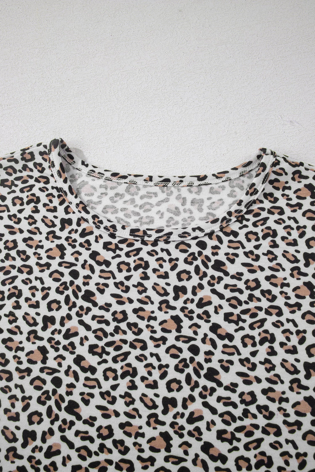 Leopard Loose Tee & Drawstring Waist Pants Set