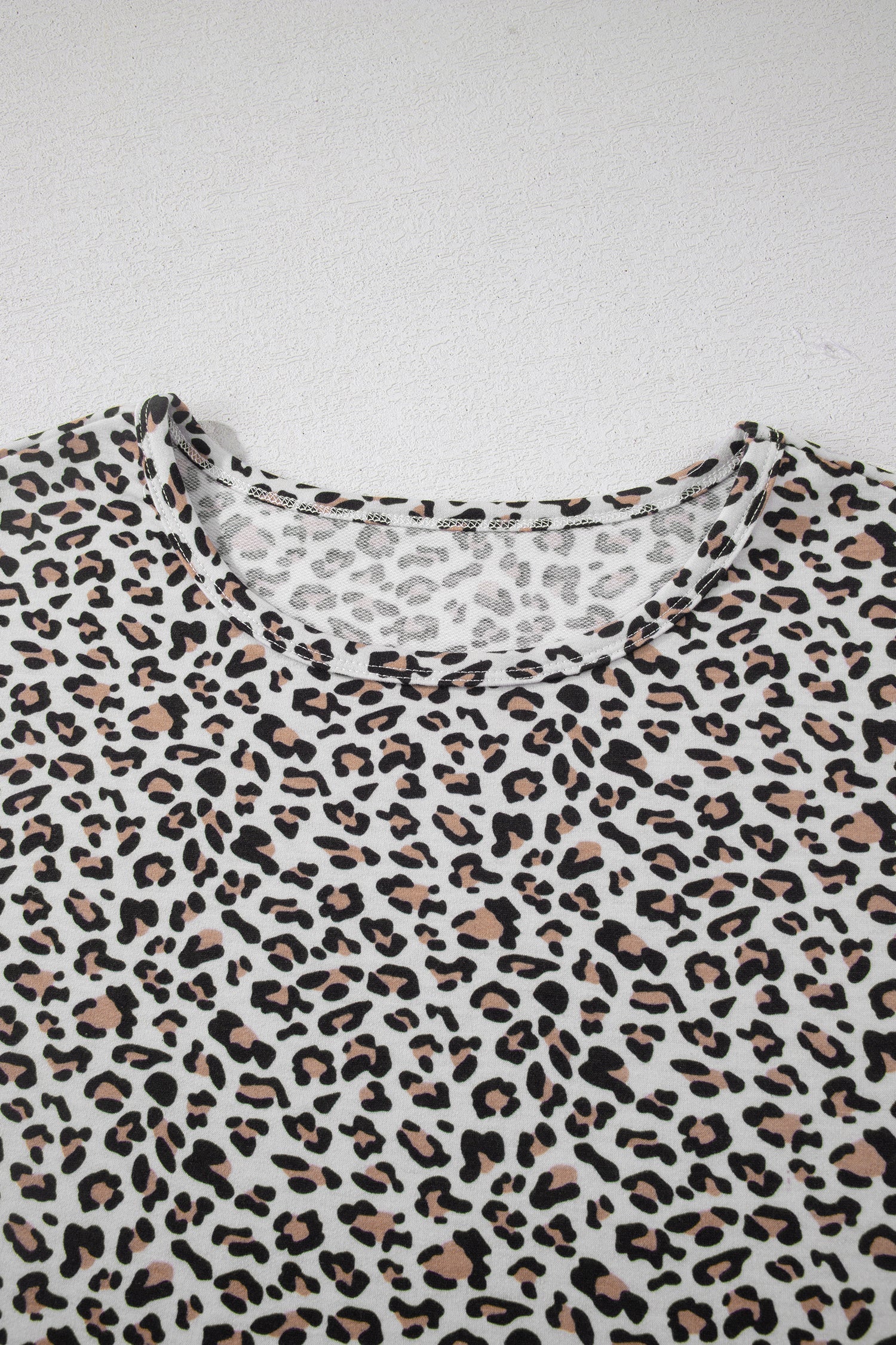 Leopard Loose Tee & Drawstring Waist Pants Set