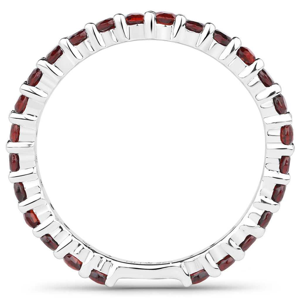 1.04 Carat Genuine Garnet .925 Sterling Silver Ring