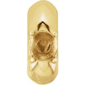 18K Yellow Gold 3 mm Round Accented Spacer Charm/Pendant Mounting