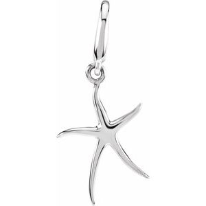 Sterling Silver 17 mm Starfish Charm/Pendant
