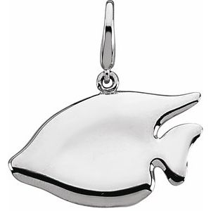 14K White Gold Sunfish Charm/Pendant