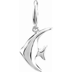 14K White Gold Angelfish Charm/Pendant