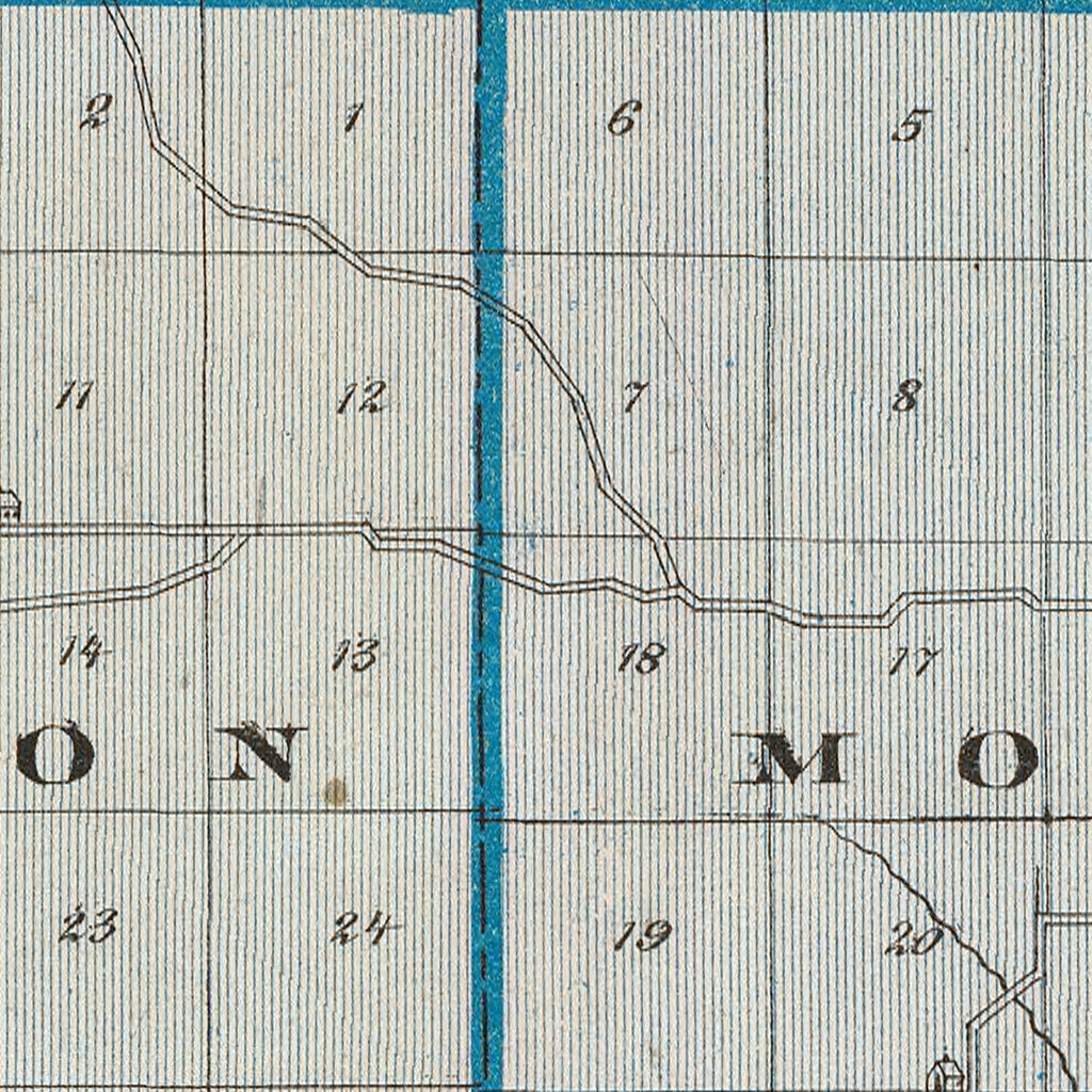 Vintage Map of Pulaski County, Indiana 1876