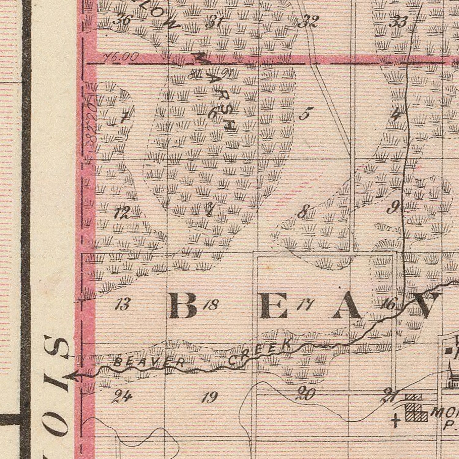 Vintage Map of Newton County, Indiana 1876
