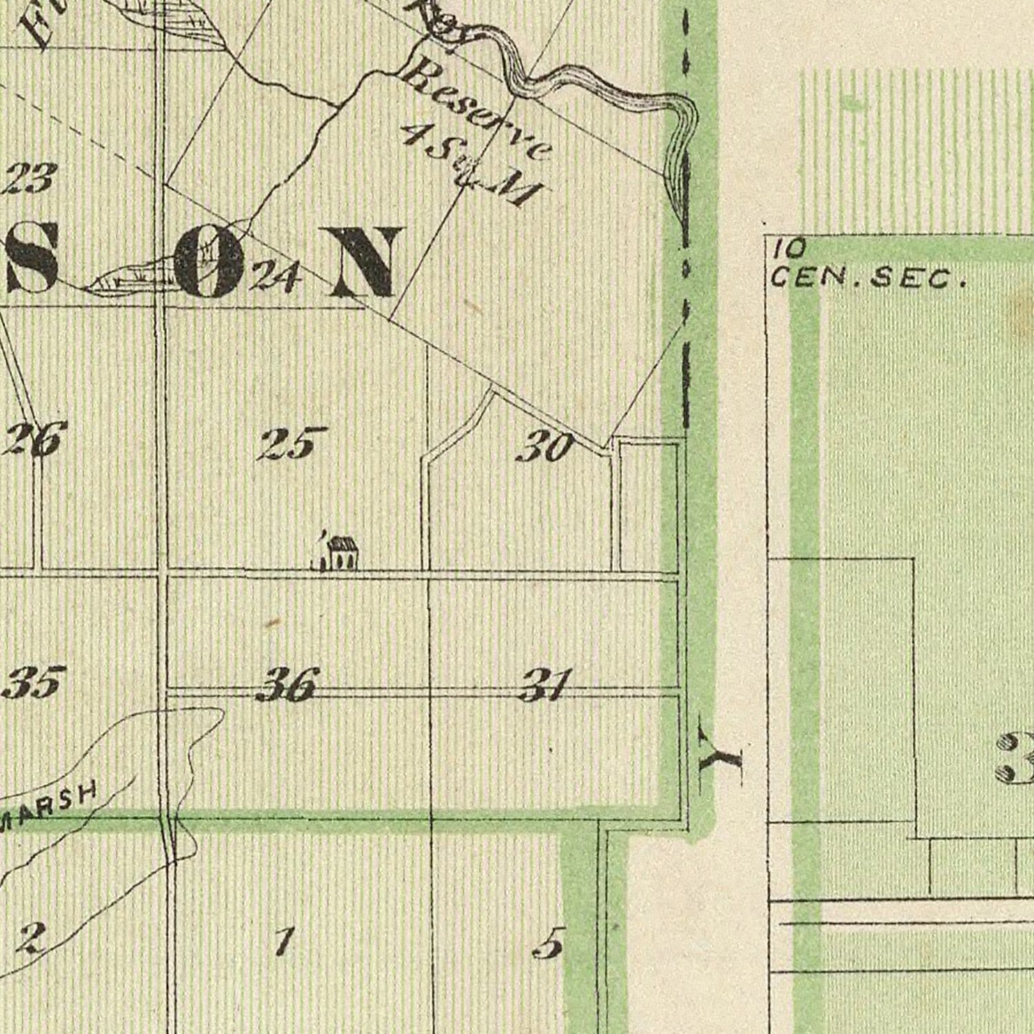 Vintage Map of Blackford County, Indiana 1876