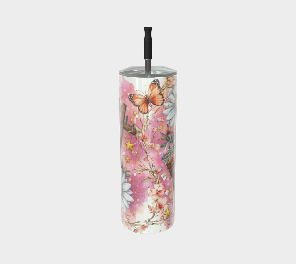 Jesus Fills My Cup Stainless Steel 20 oz Skinny Tumbler