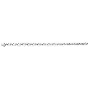 14K White Gold 2 mm Round Line 7"Bracelet Mounting – image 3