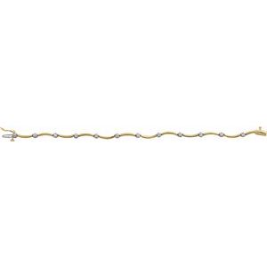 14K Yellow/White Gold 1/2 CTW Natural Diamond Line 7" Bracelet – image 3