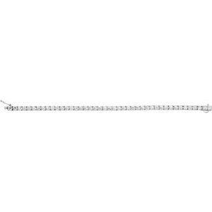 Sterling Silver  Imitation White Cubic Zirconia Line 7" Bracelet – image 3
