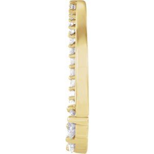 14K Yellow Gold 1/5 CTW Natural Diamond Journey Circle Pendant