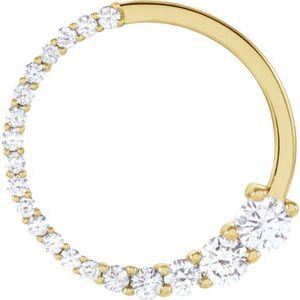 14K Yellow Gold 1/5 CTW Natural Diamond Journey Circle Pendant