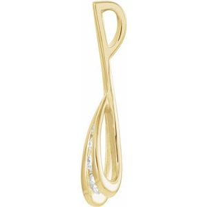18K Yellow Gold 1/3 Natural Diamond Journey Pendant