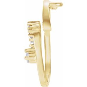 14K Yellow Gold 1/2 Natural Diamond Journey Spiral Pendant