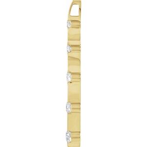 14K Yellow Gold 1/2 CTW Natural Diamond Journey Graduated Pendant