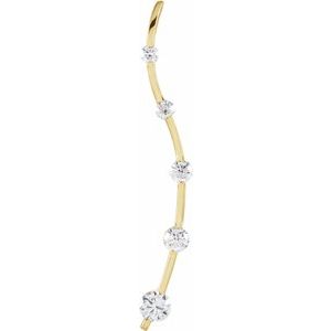 18K Yellow Gold 1/2 CTW Natural Diamond Journey Graduated Pendant
