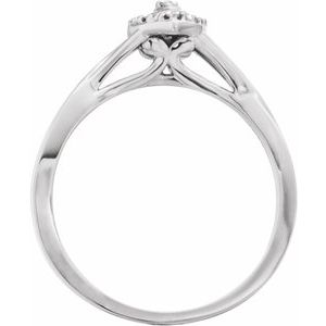 10K White Gold .06 CTW Natural Diamond Ring