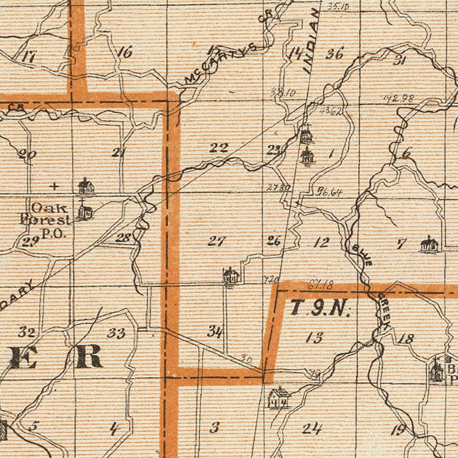 Vintage Map of Franklin County, Indiana 1876
