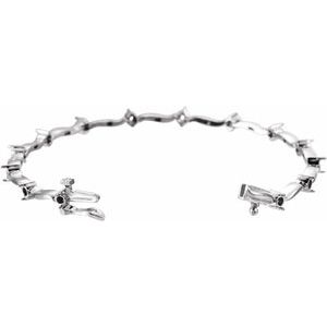 14K White Gold 2.7 mm Round Accented 7 1/4" Line Bracelet Mounting – image 2