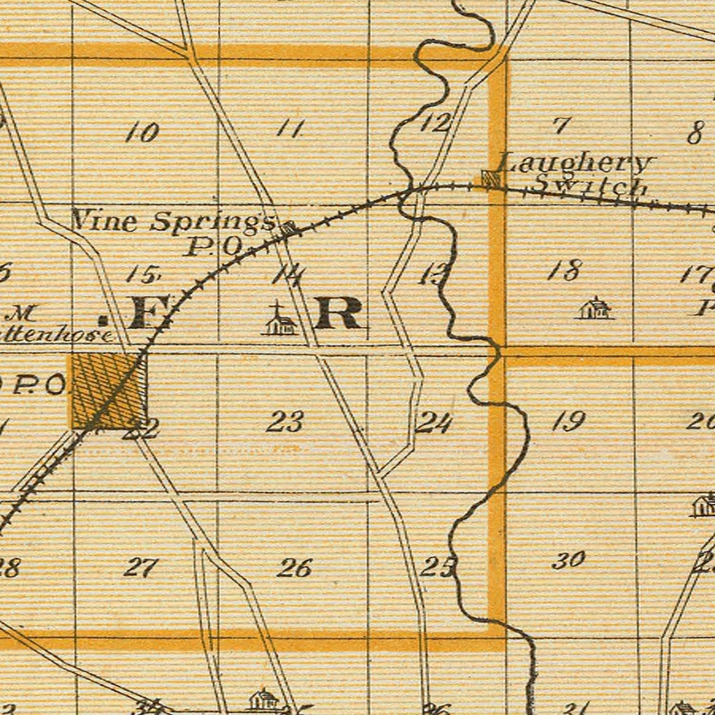 Vintage Map of Ripley County, Indiana 1876